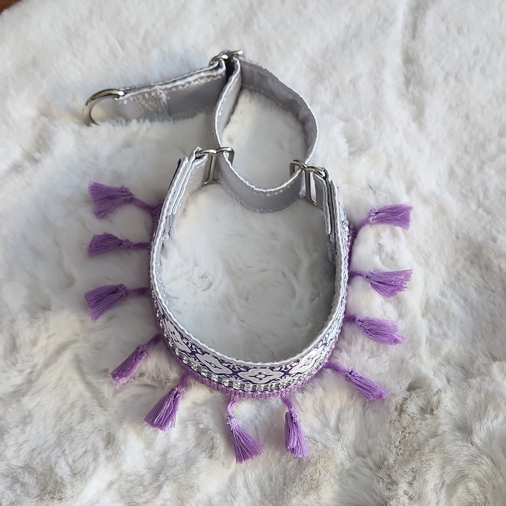 New Martinigale Collar with rhinestone and tassles!!